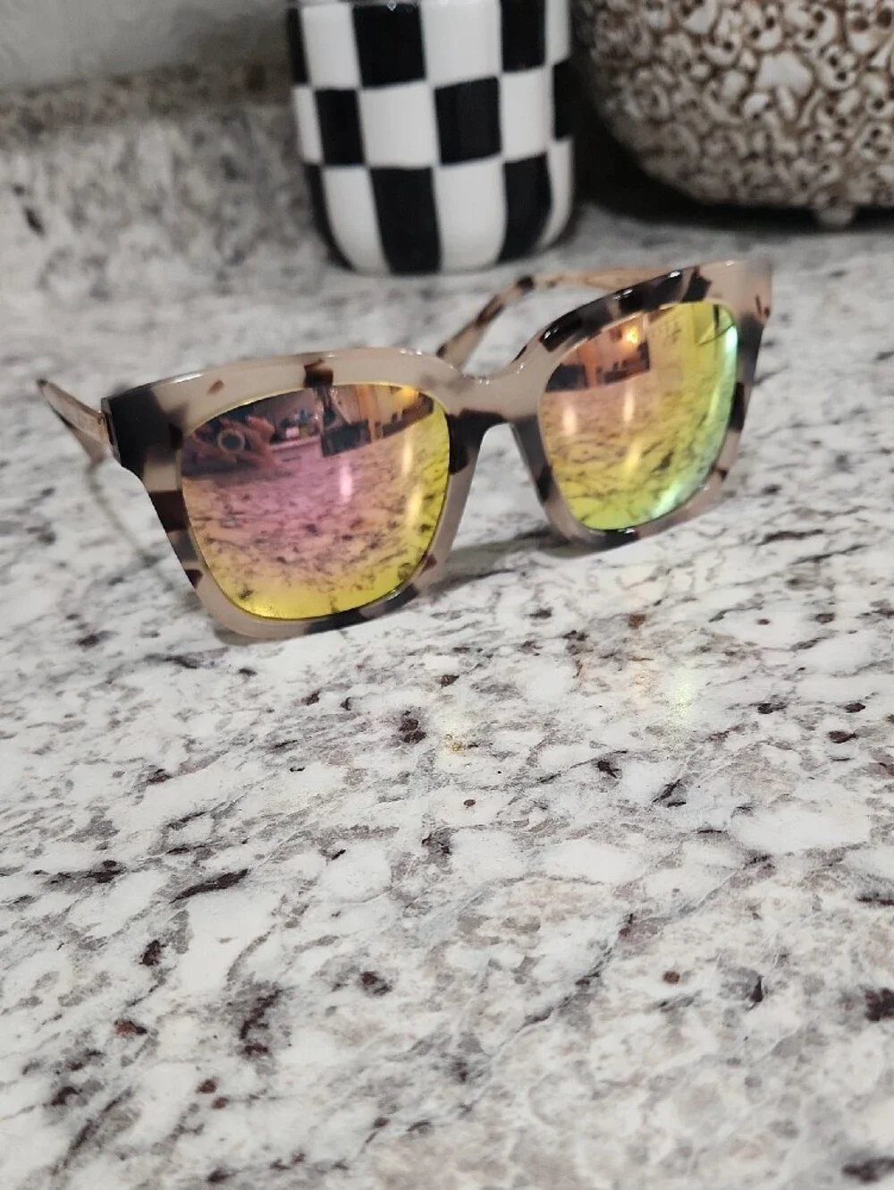 Diff Eyewear tortoiseshell and gold sunglasses